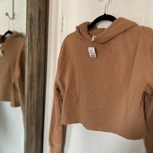 Host Pick- Tan cropped hoodie